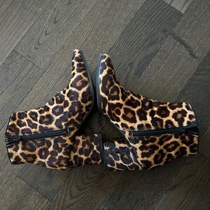 Aldo Leopard Print Ankle Boots